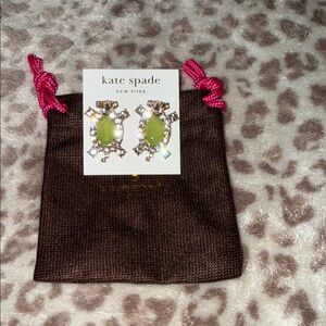 kate spade Green Crystal Accent Kids Earrings